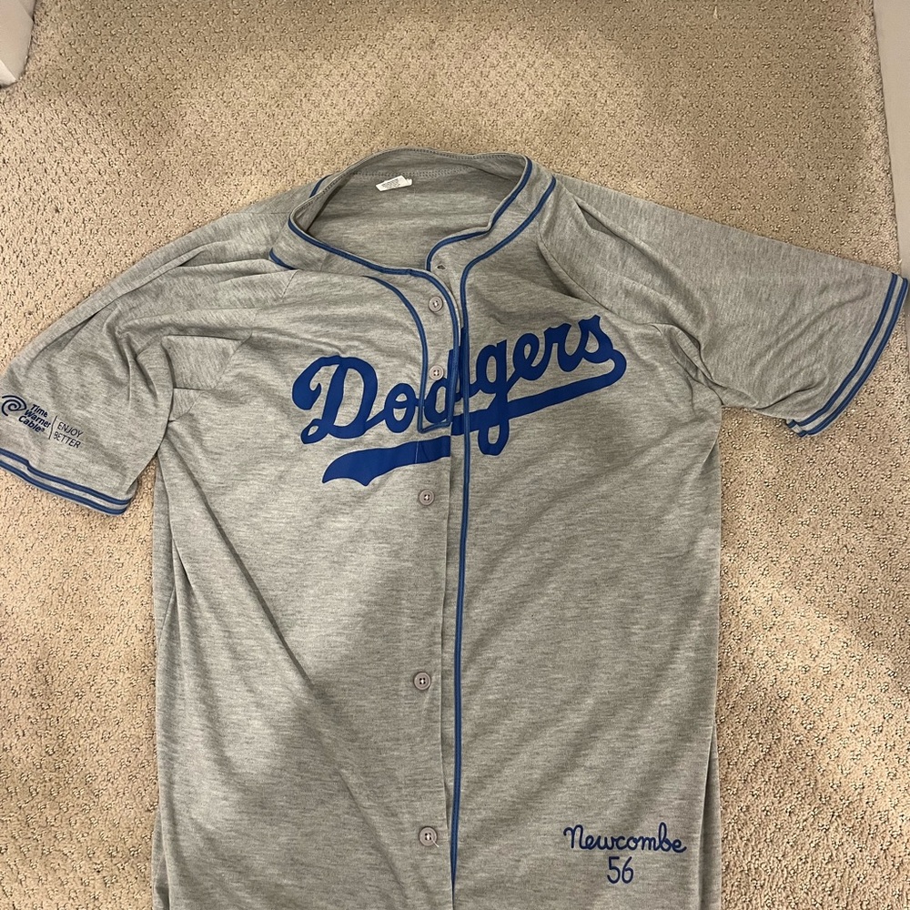 Gray Dodgers Baseball Jersey